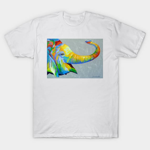 Smiling elephant T-Shirt by OLHADARCHUKART